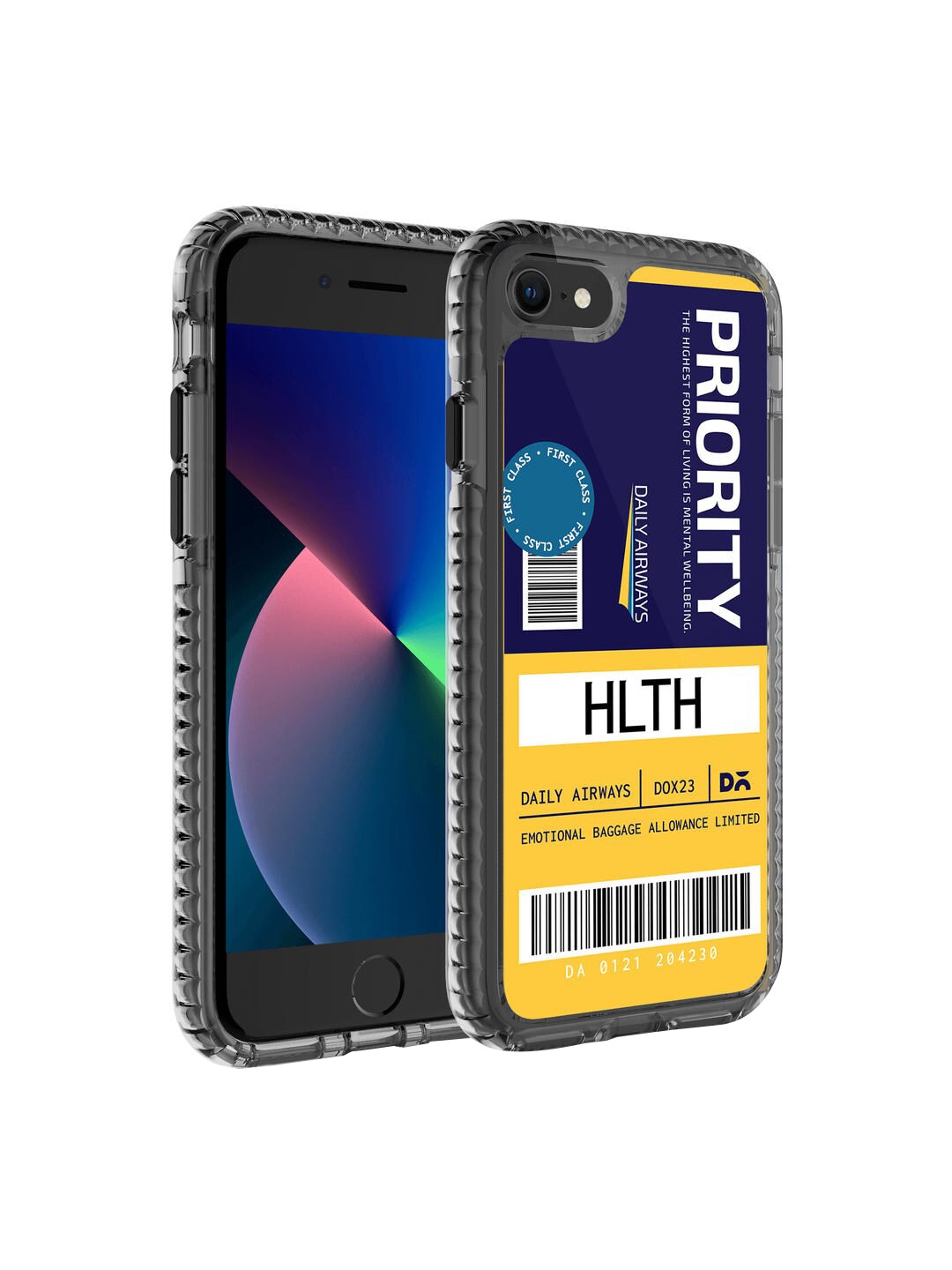

DailyObjects Adults Navy Blue & Yellow Stride Printed iPhone 7 Phone Case