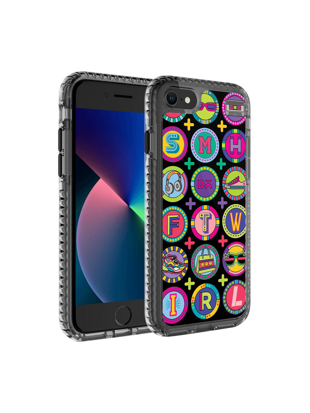 

DailyObjects Adults Multicolor Millennial Lingo Stride Printed iPhone 7 Phone Case, Multi