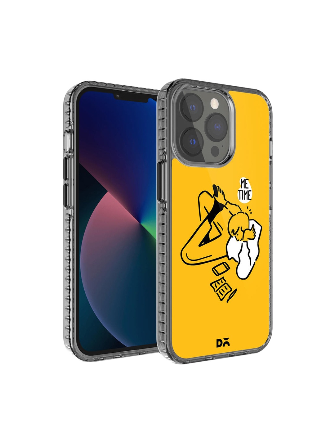 

DailyObjects Black & Yellow Printed Time Stride 2.0 iPhone 13 Pro Max Phone Case