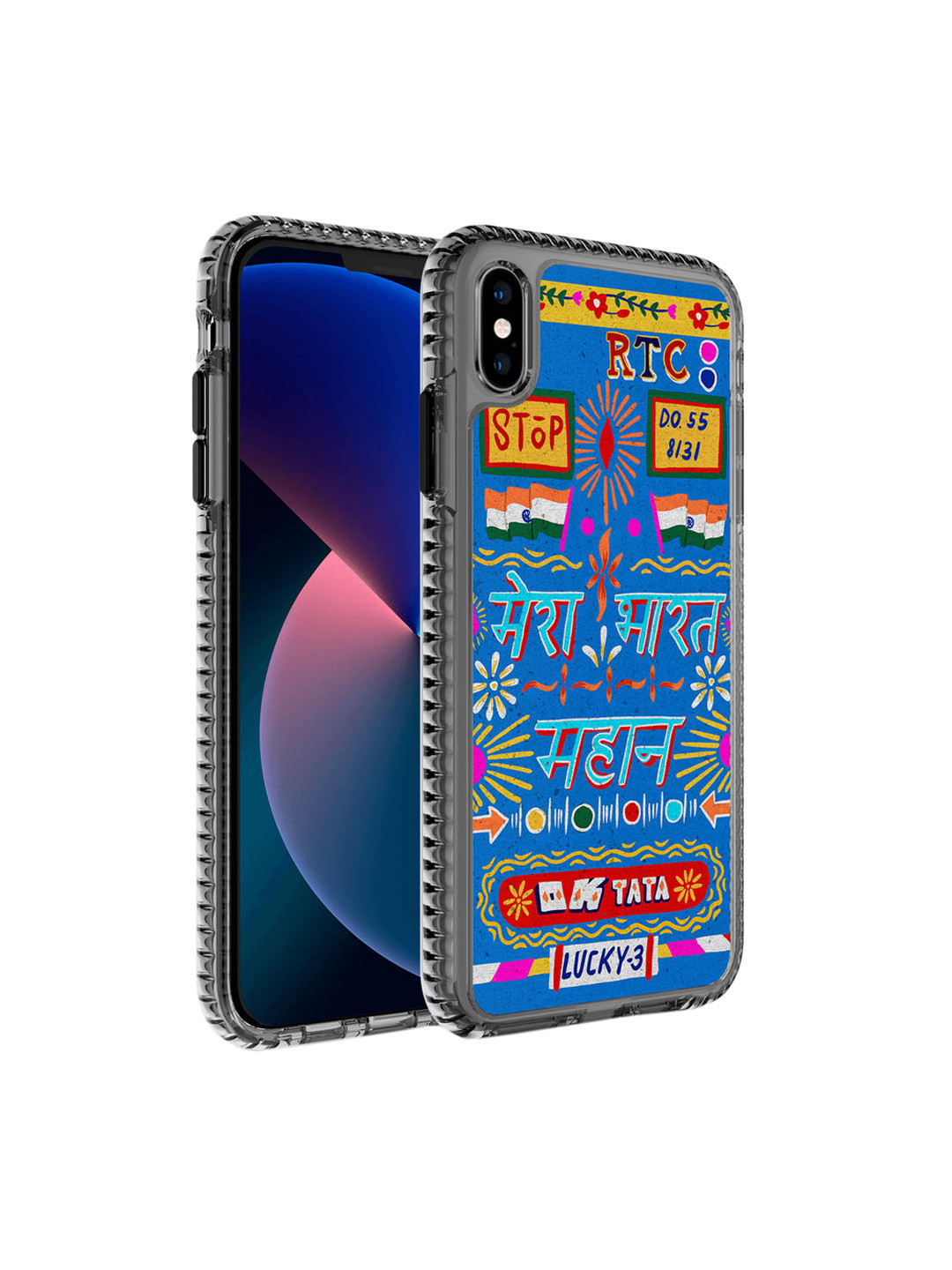 

DailyObjects Adults Blue Mahaan Bharat Truchback Stride Printed iPhone XS Max Phone Case