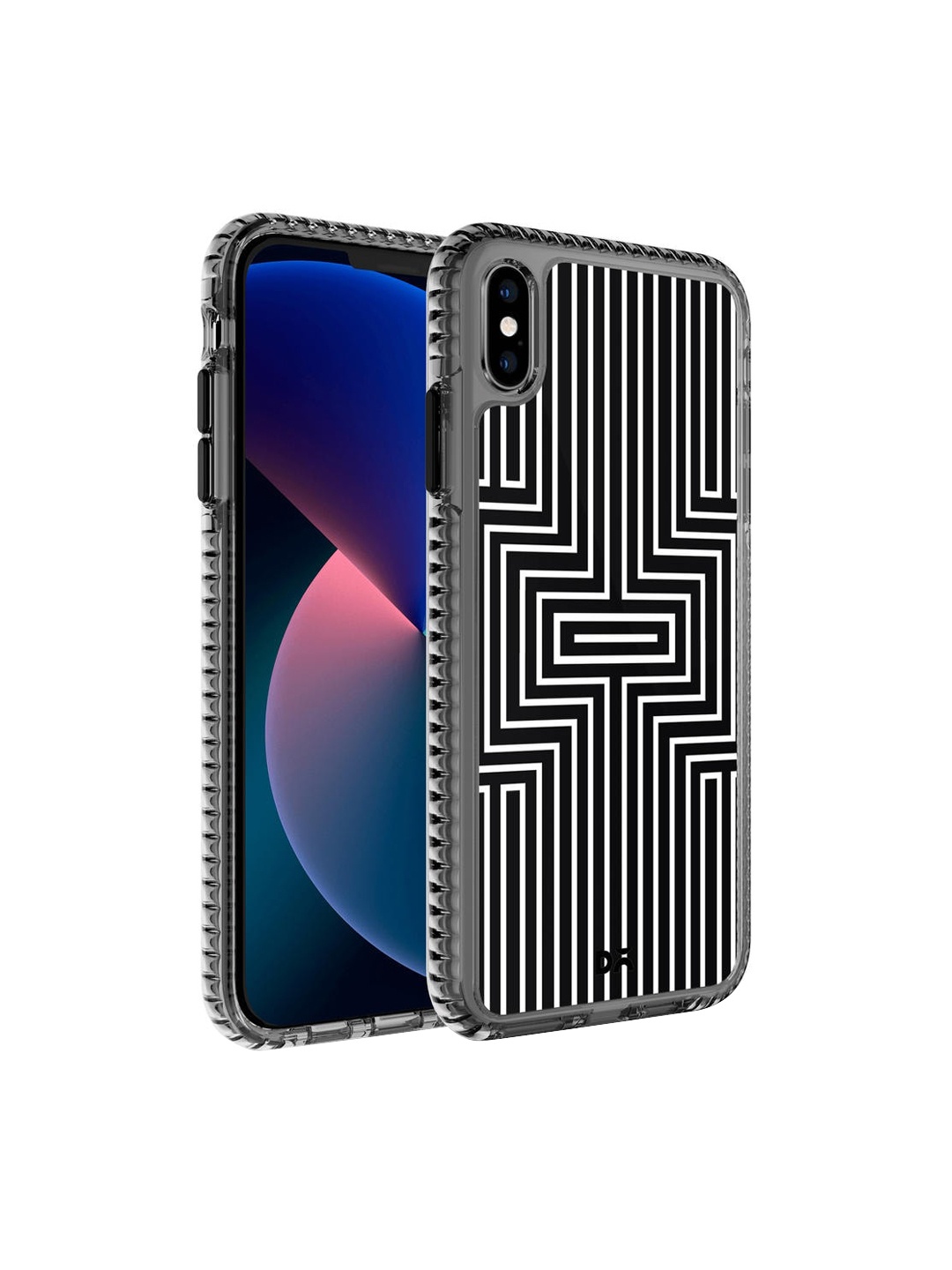 

DailyObjects Black & White Printed Maze White Stride 2.0 iPhone XS Phone Case