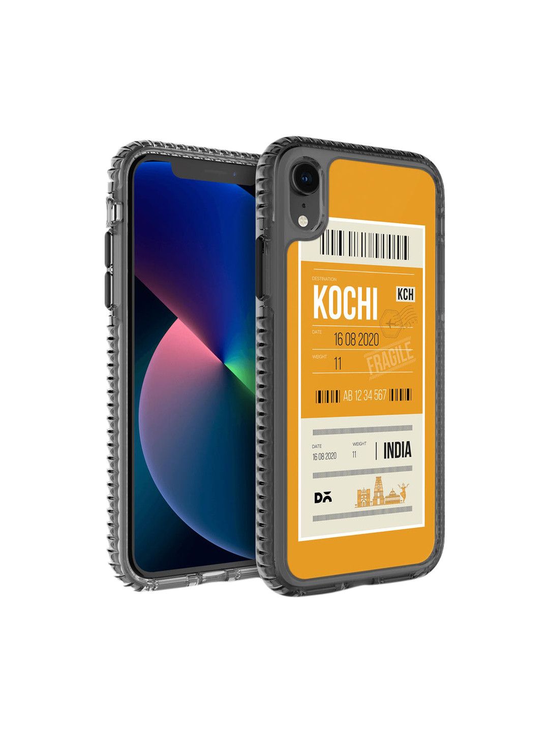 

DailyObjects Black & Yellow Kochi City Tag Stride iPhone XR Back Case