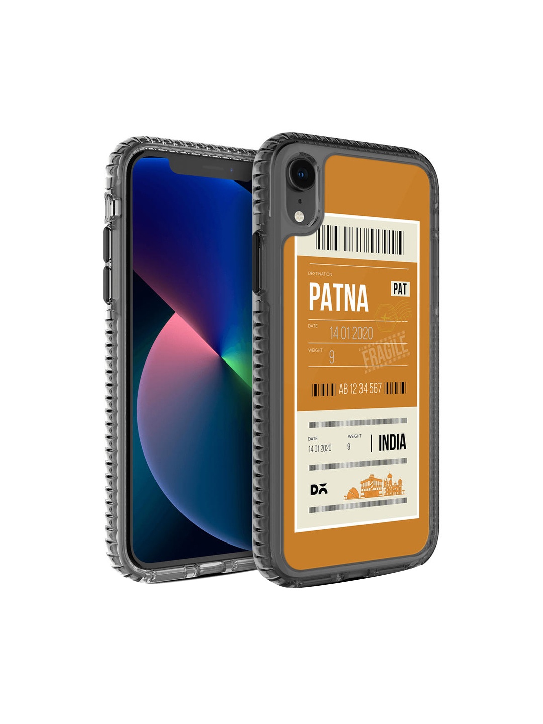 

DailyObjects Adults Mustard and Cream Patna City Tag Stride iPhone XR Back Case