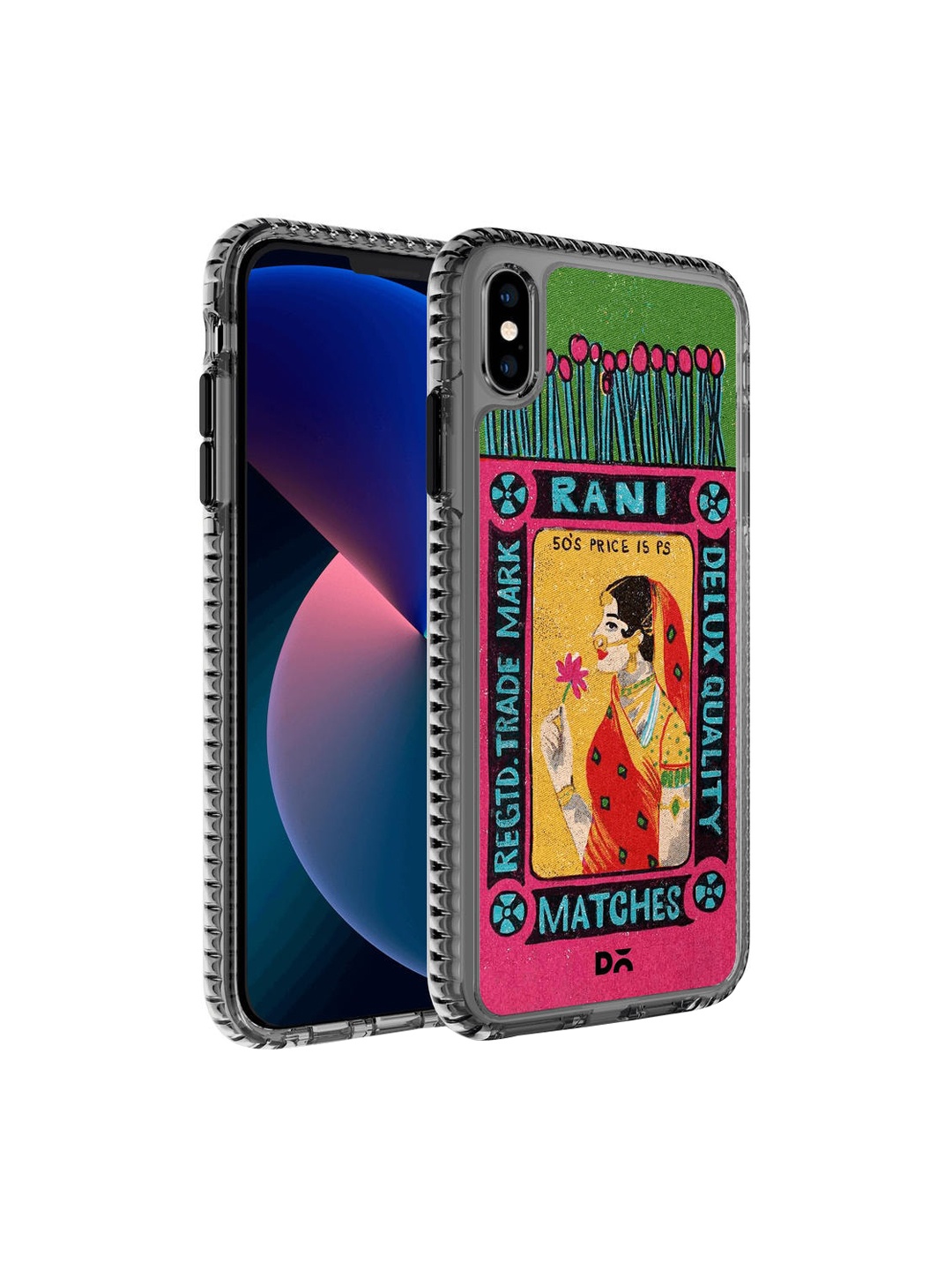 

DailyObjects Pink & Green Printed Rani Matchbox iPhone XS Phone Case