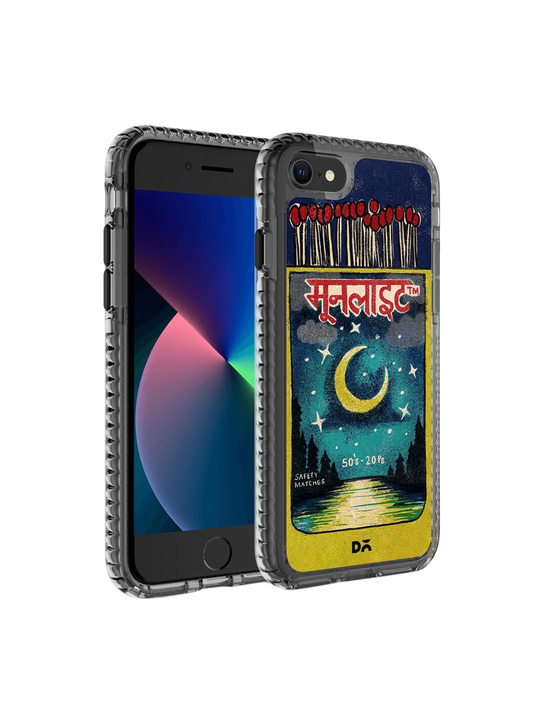 

DailyObjects Gold & Blue Printed Moonlight Matchbox iPhone SE Phone Case, Multi