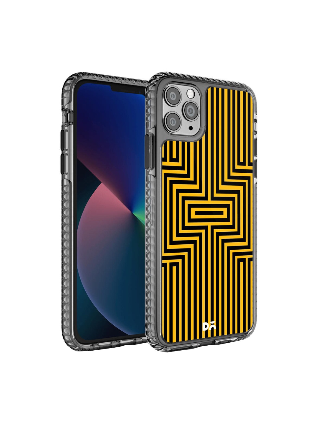 

DailyObjects Yellow & Black Printed Maze Ochre Stride 2.0 iPhone 11 Pro Phone Case