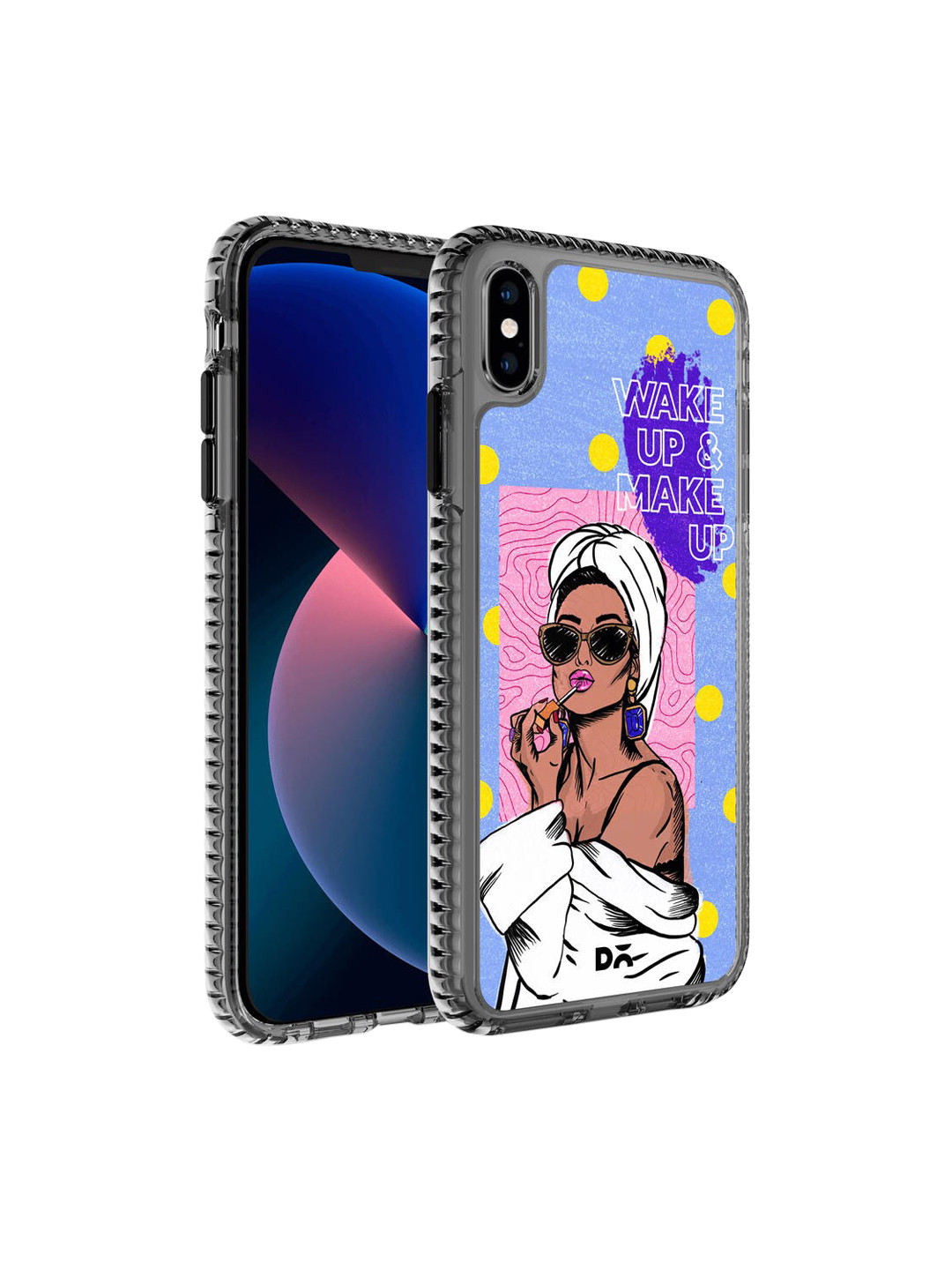 

DailyObjects Blue & Pink MakeUp Ritual iPhone XS Max Back Case