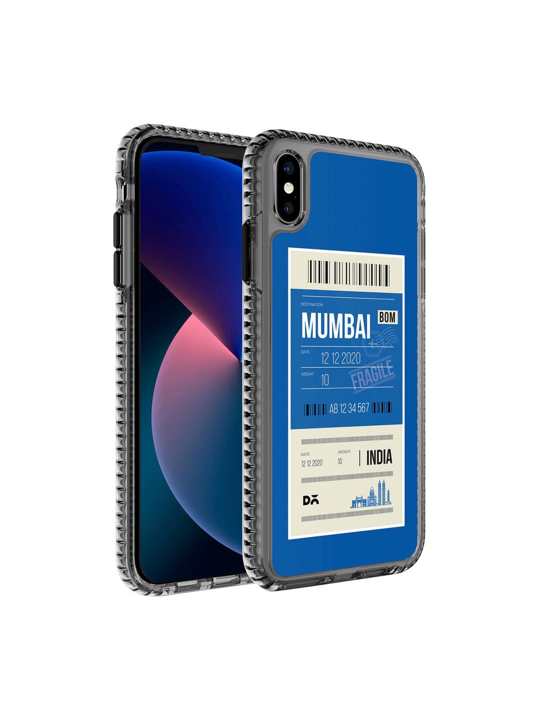 

DailyObjects Blue Printed Mumbai City Tag Stride 2.0 iPhone X Phone Case