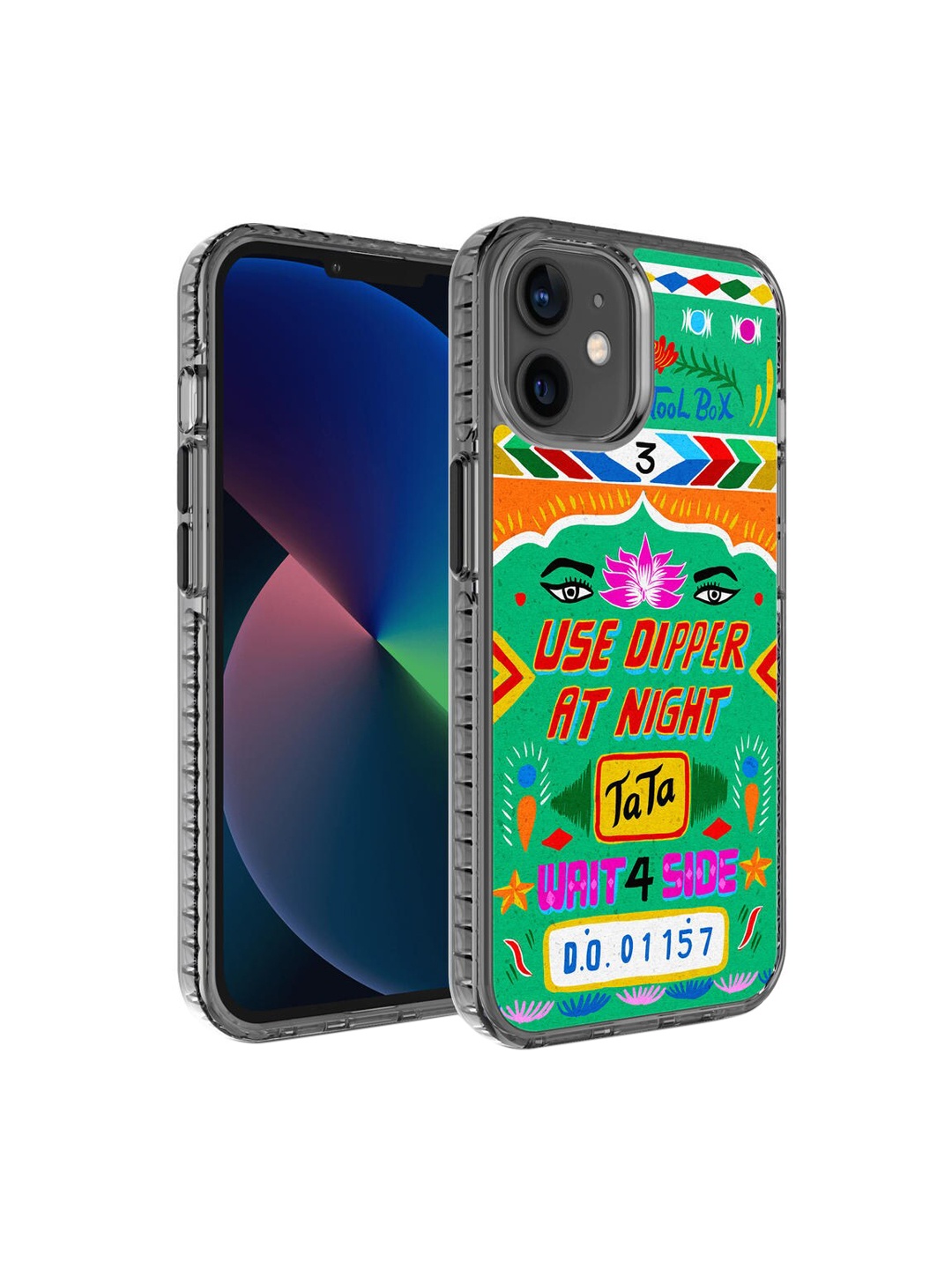 

DailyObjects Green & Yellow Nasheele Naina Truckback iPhone 12 Back Case