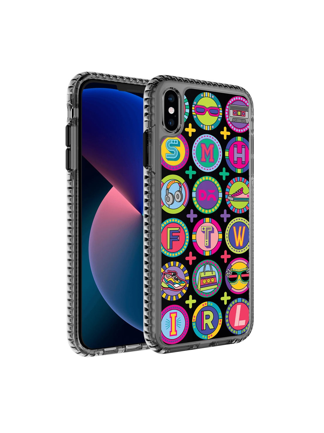 

DailyObjects Black Printed iPhone XS Max Back Case