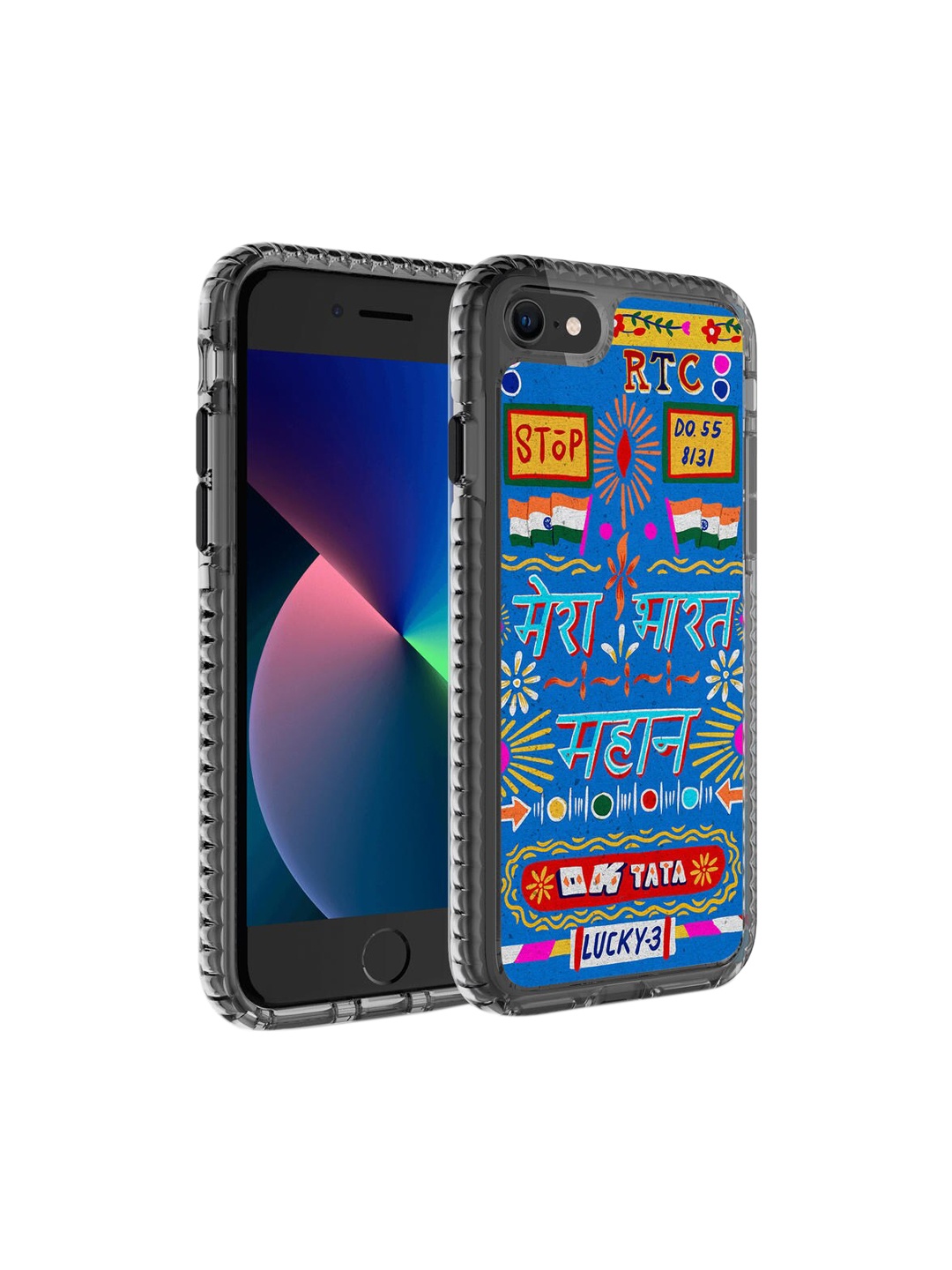 

DailyObjects Blue & Red Printed Mahaan Bharat Truchback iPhone 8 Phone Case