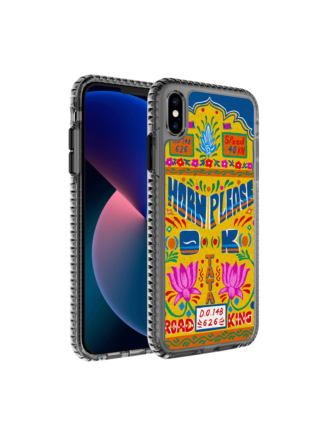 

DailyObjects Blue & Yellow Road King Truckback iPhone X Back Case