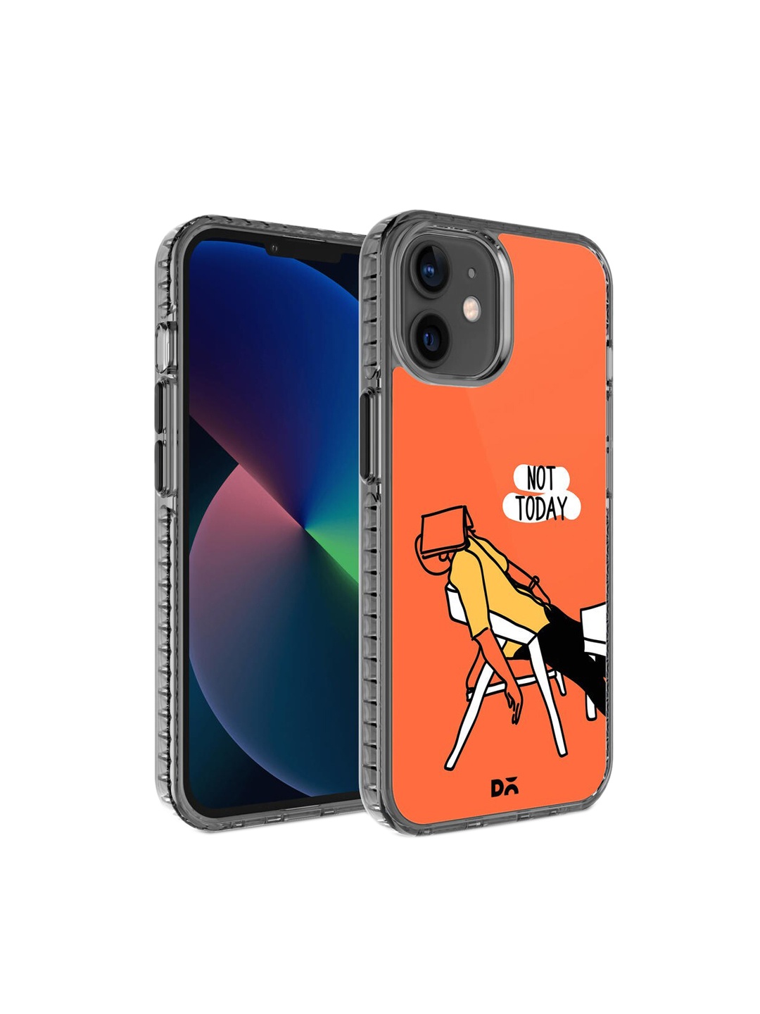 

DailyObjects Orange Not Today Printed iPhone 12 Back Case, Multi