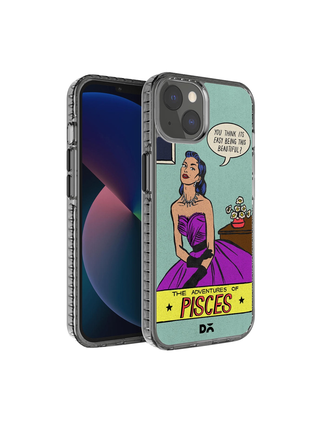 

DailyObjects Blue & Purple Pisces Printed iPhone 13 Back Case