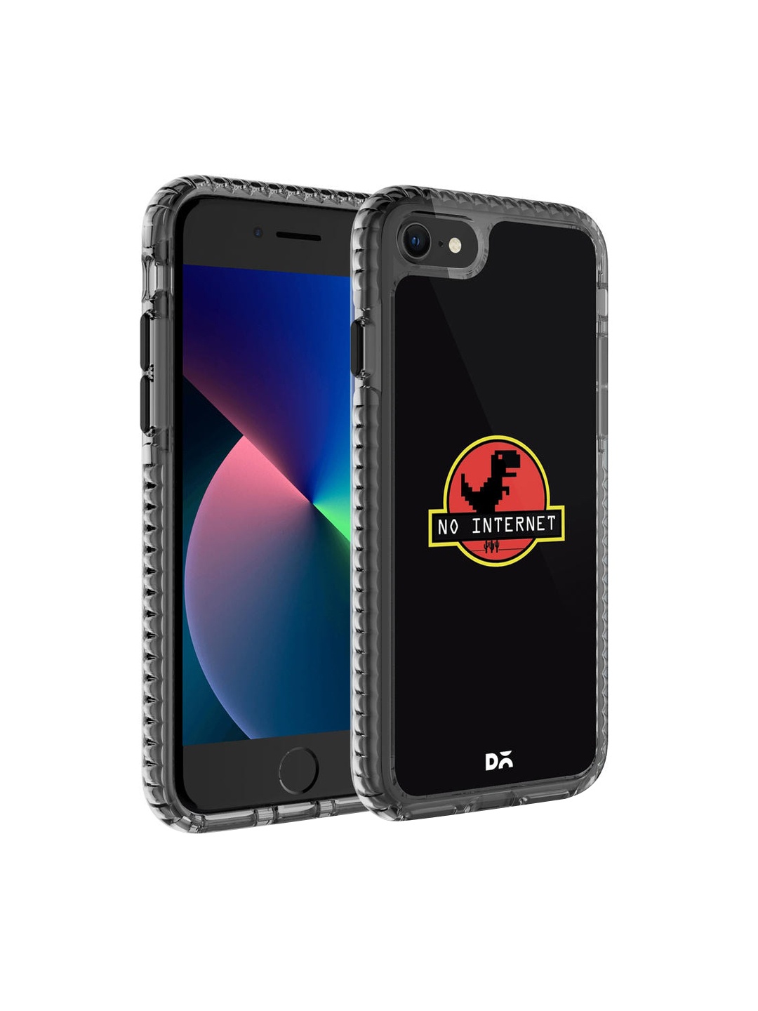 

DailyObjects Black & Red No Internet Printed iPhone 7 Back Case