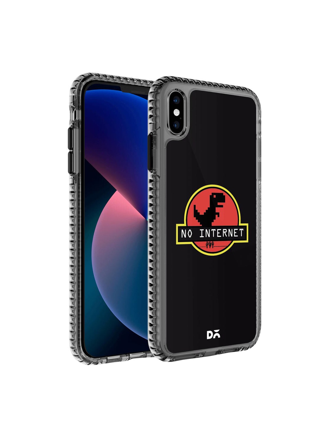 

DailyObjects Black & Peach-Coloured No Internet iPhone XS Max Back Case