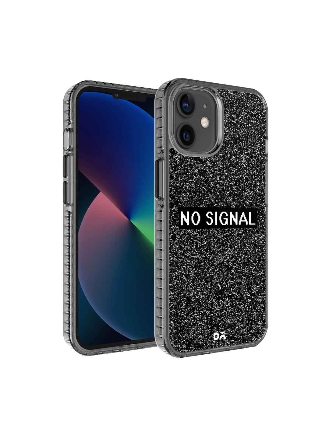 

DailyObjects Black No Signal Printed iPhone 12 Back Case