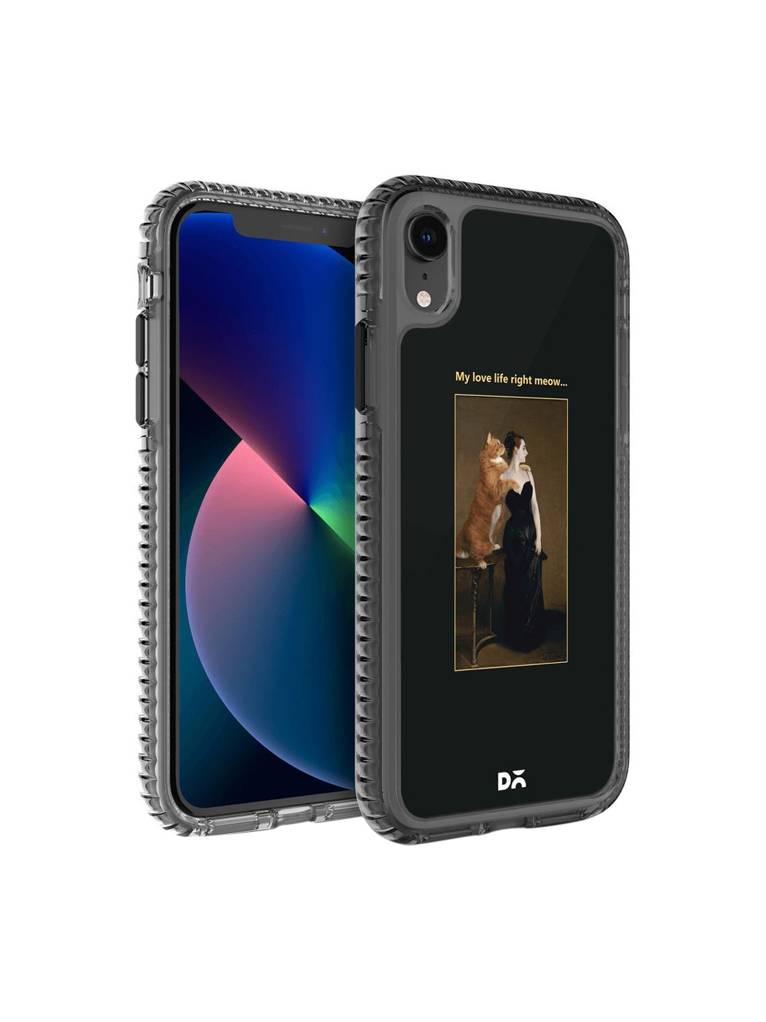 

DailyObjects Black & Brown Love Life Meow iPhone XR Back Case