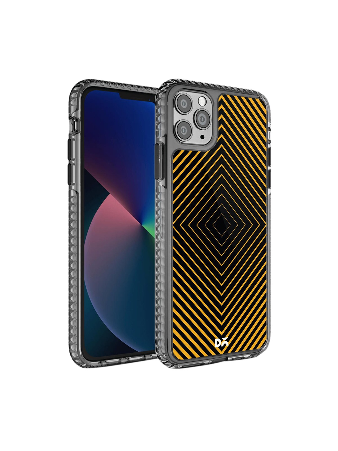

DailyObjects Yellow & Black Printed iPhone 11 Pro Max Back Case