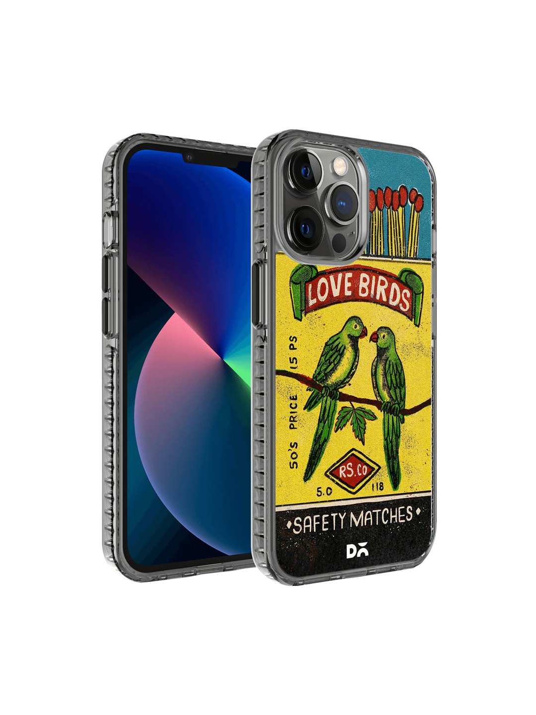 

DailyObjects Yellow & Green Printed Love Birds Matchbox iPhone 12 Pro Max Phone Case