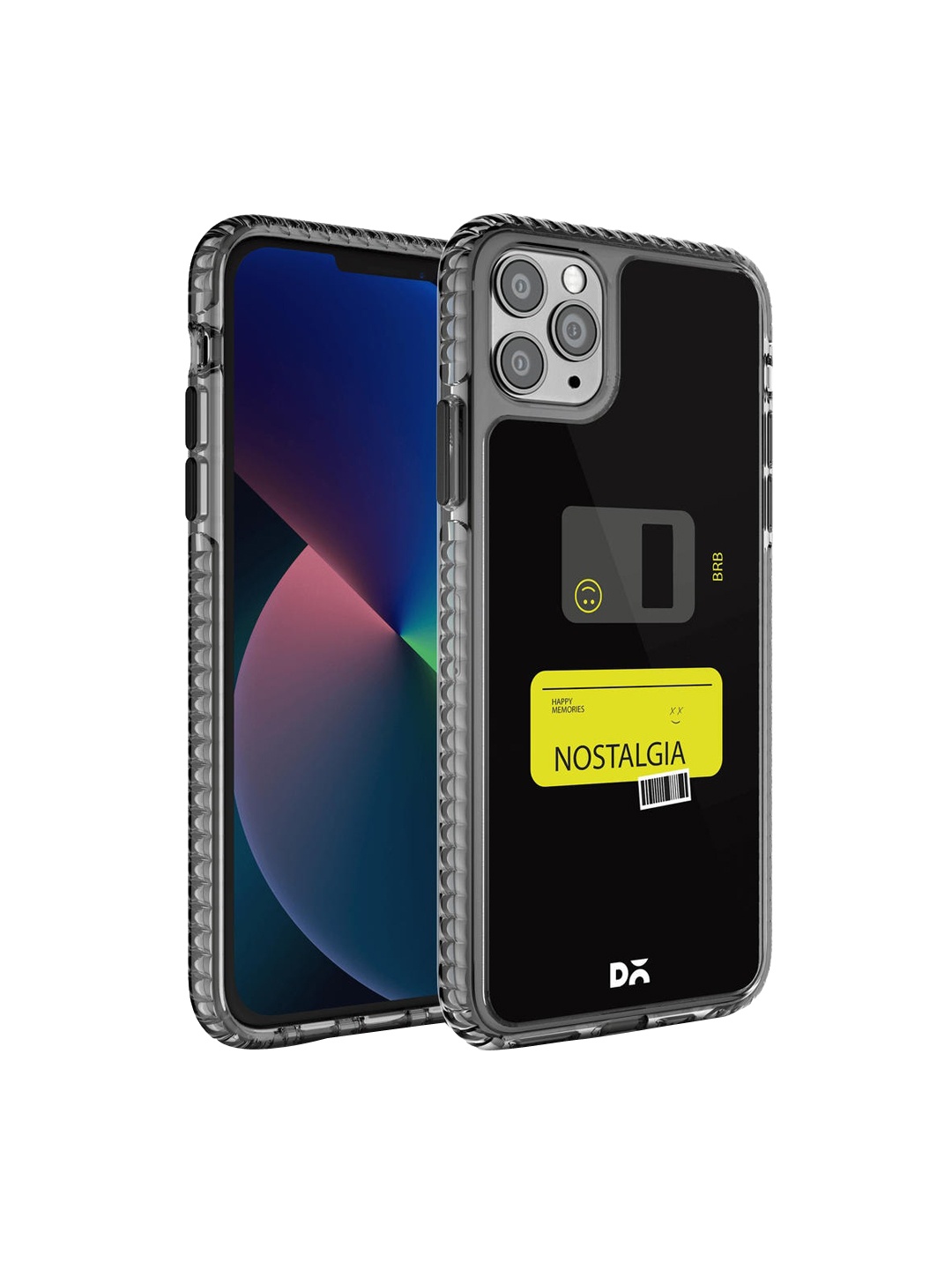 

DailyObjects Black & Yellow Printed Nostalgia BRB Stride 2.0 iPhone 11 Pro Phone Case