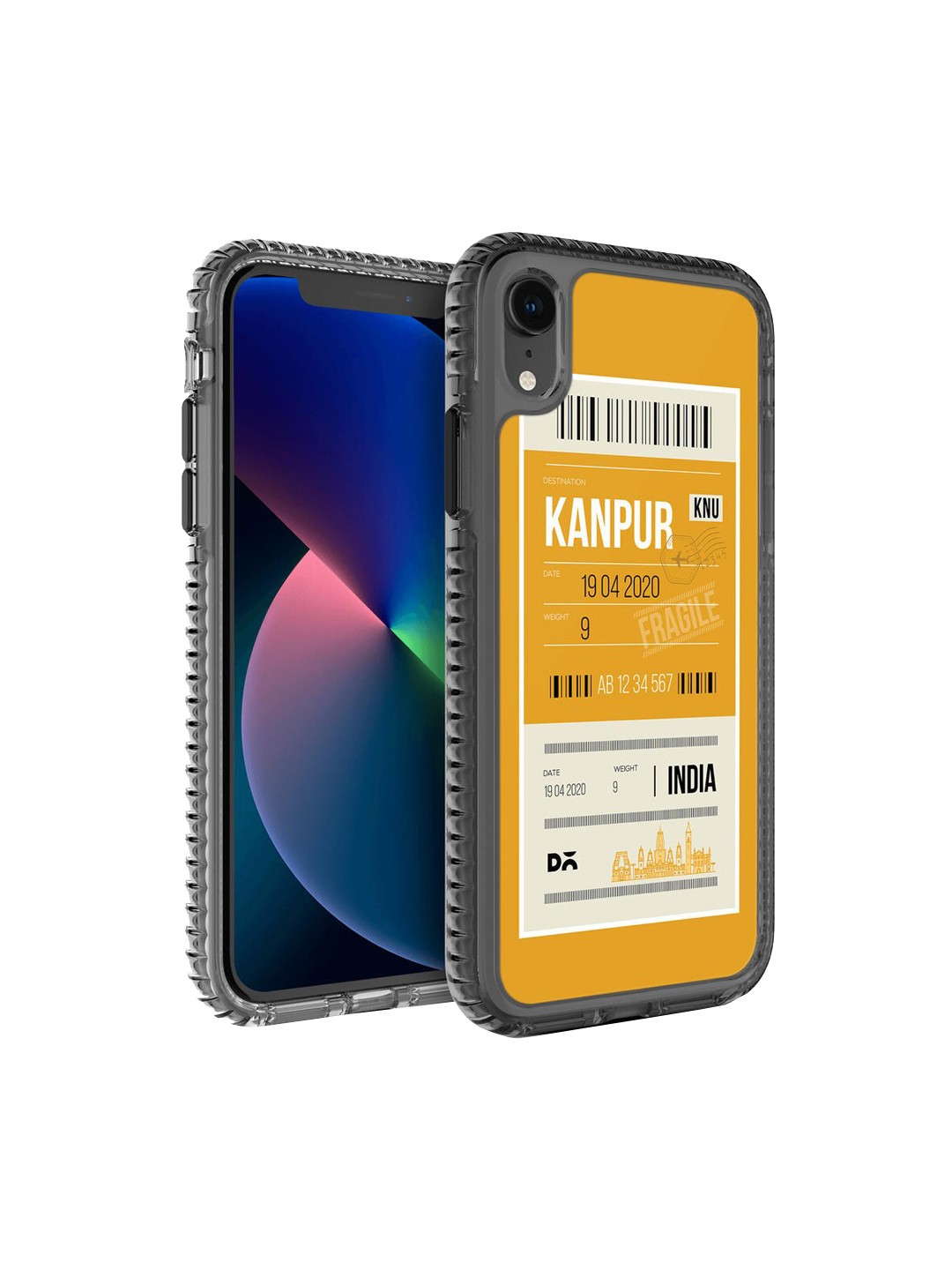 

DailyObjects Orange & White Stride Printed iPhone XR Phone Case
