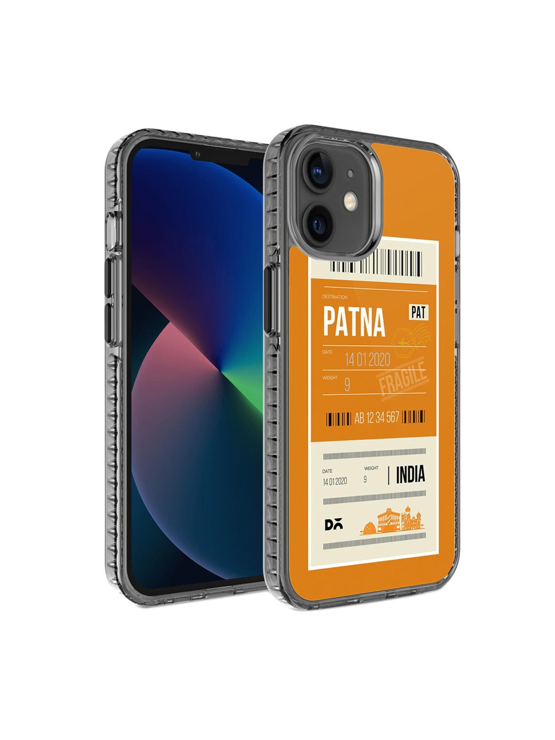

DailyObjects Mustard & White Printed Patna City Tag iPhone 12 Mini Phone Case