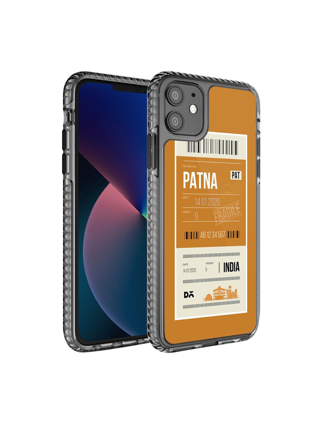 

DailyObjects Orange & White Stride Printed iPhone 11 Phone Case