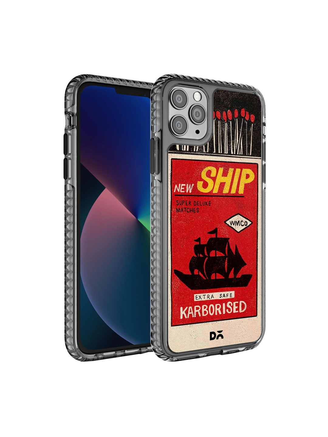 

DailyObjects Black & Red Printed New Ship Matchbox Stride 2.0 iPhone 11 Pro Phone Case