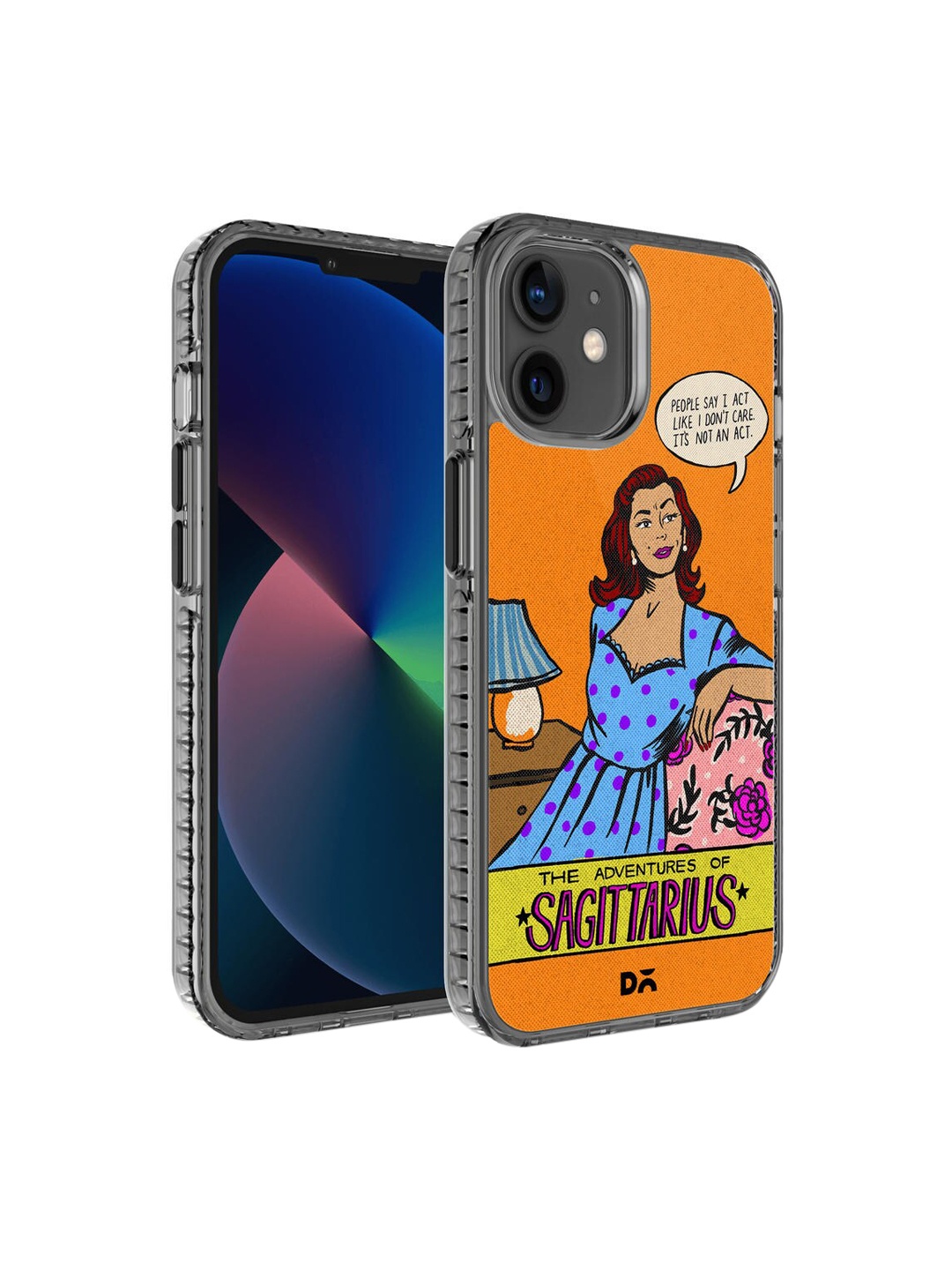 

DailyObjects Orange & Blue Sagittarius Stride 2.0 Printed iPhone 12 Phone Case