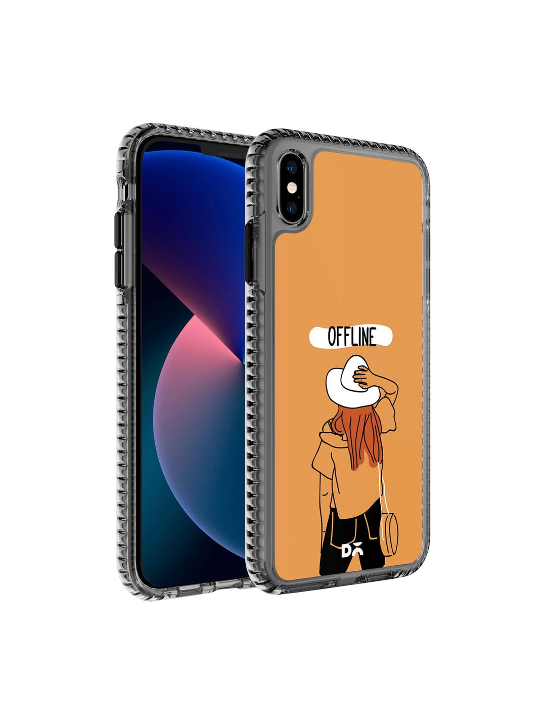 

DailyObjects Yellow & White Offline Stride 2.0 iPhone X Back Case