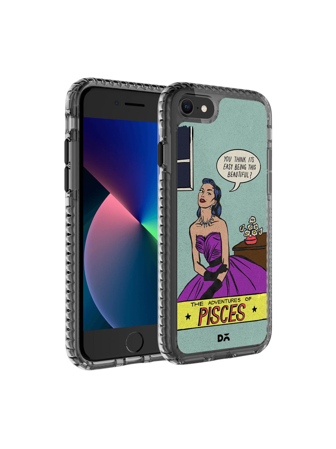 

DailyObjects Green & Grey Pisces Stride 2.0 Printed iPhone SE 2020 Phone Case