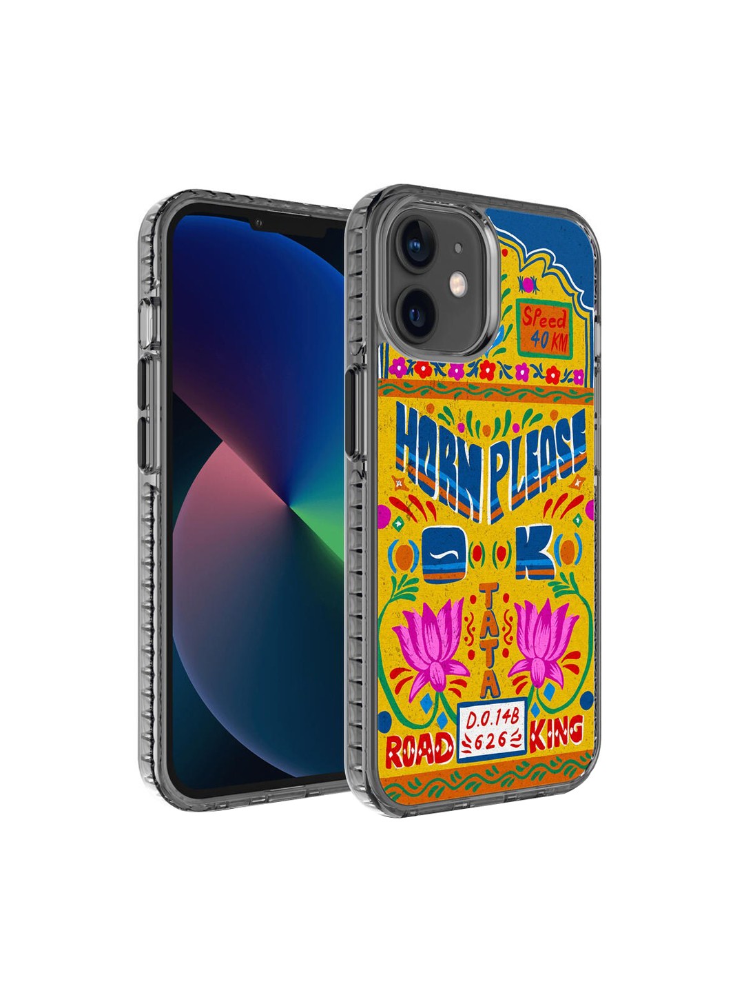 

DailyObjects Blue & Yellow Road King Truckback Stride 2.0 iPhone 12 Back Case
