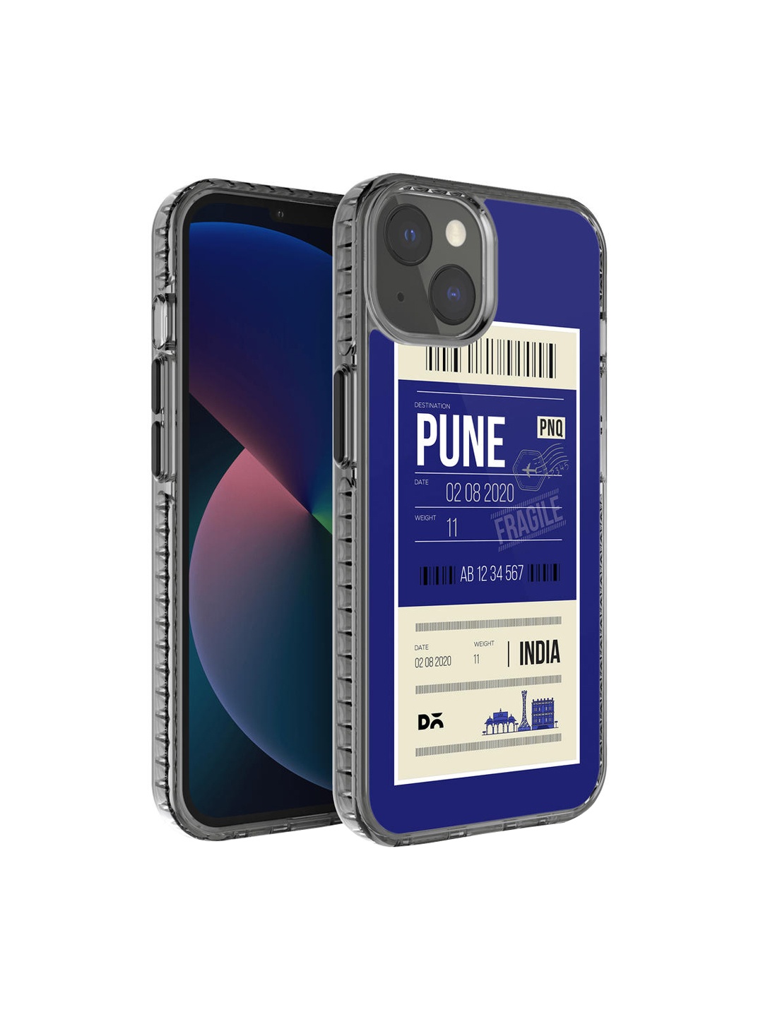 

DailyObjects Blue Printed Pune City Tag Stride 2.0 iPhone 13 Mini Phone Case