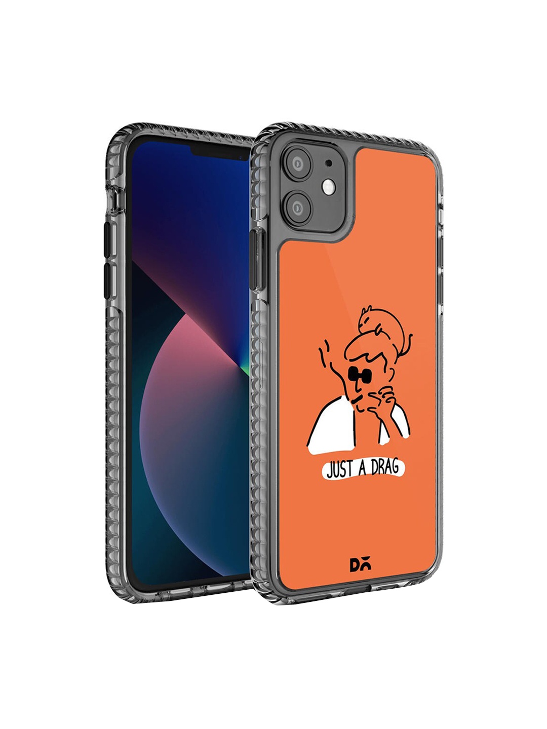 

DailyObjects Orange & White Just A Drag Stride 2.0 Printed iPhone 11 Phone Case