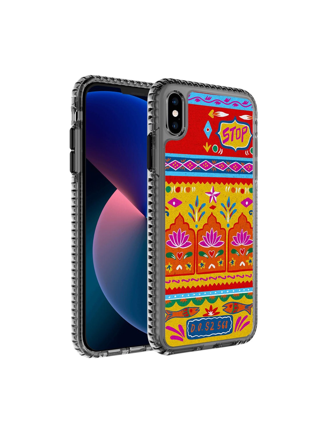 

DailyObjects Red & Yellow Rangeen Artist Truckback Stride 2.0 Printed iPhone X Back Case