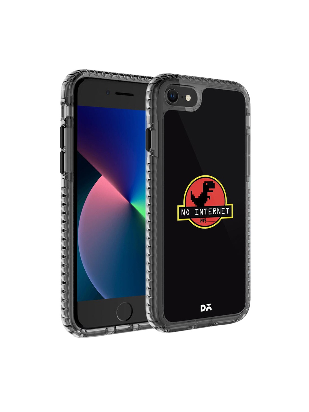 

DailyObjects Black & Red No Internet Printed iPhone 8 Back Case