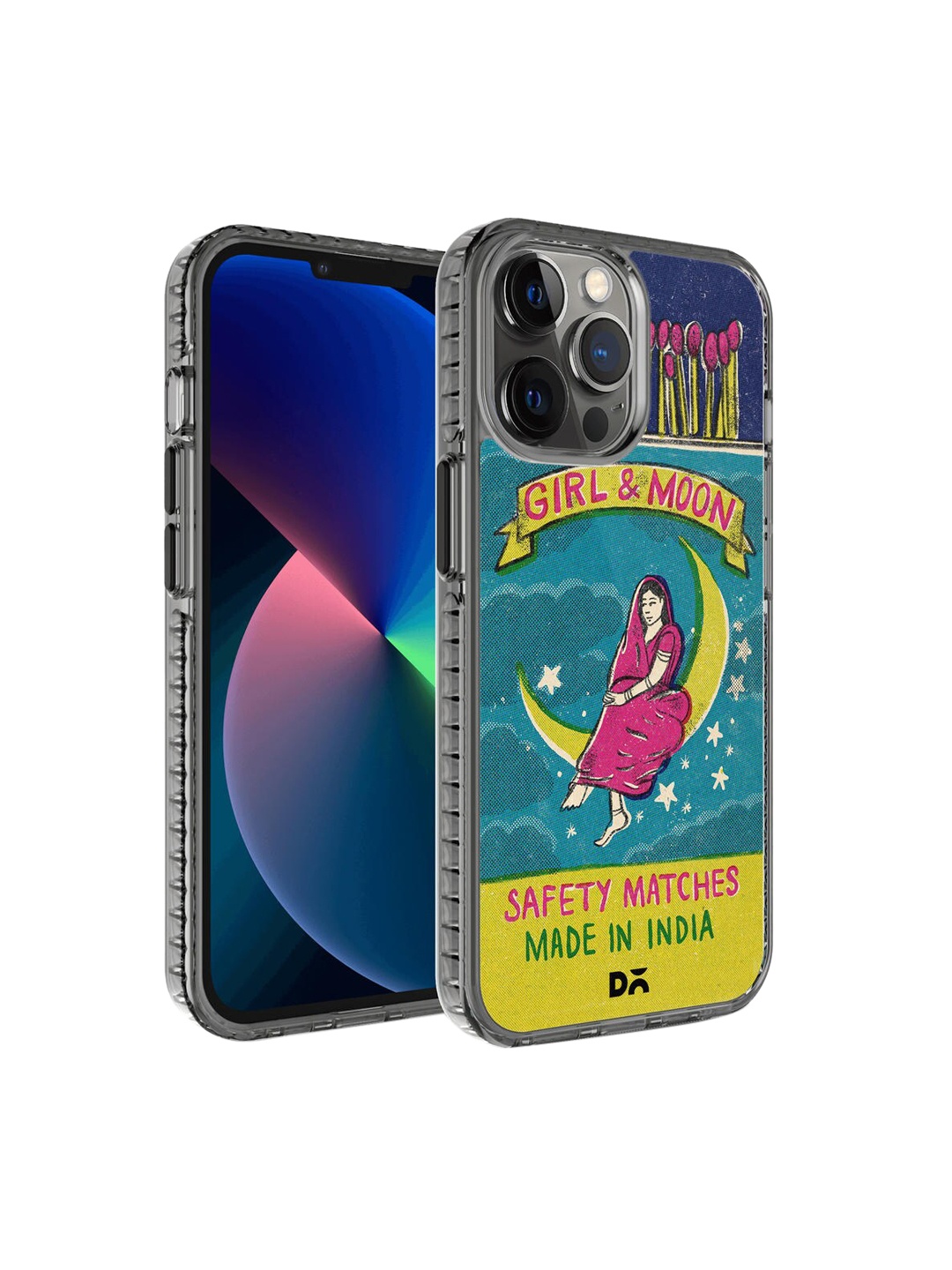 

DailyObjects Blue Printed Moon Girl Matchbox Stride 2.0 iPhone 12 Pro