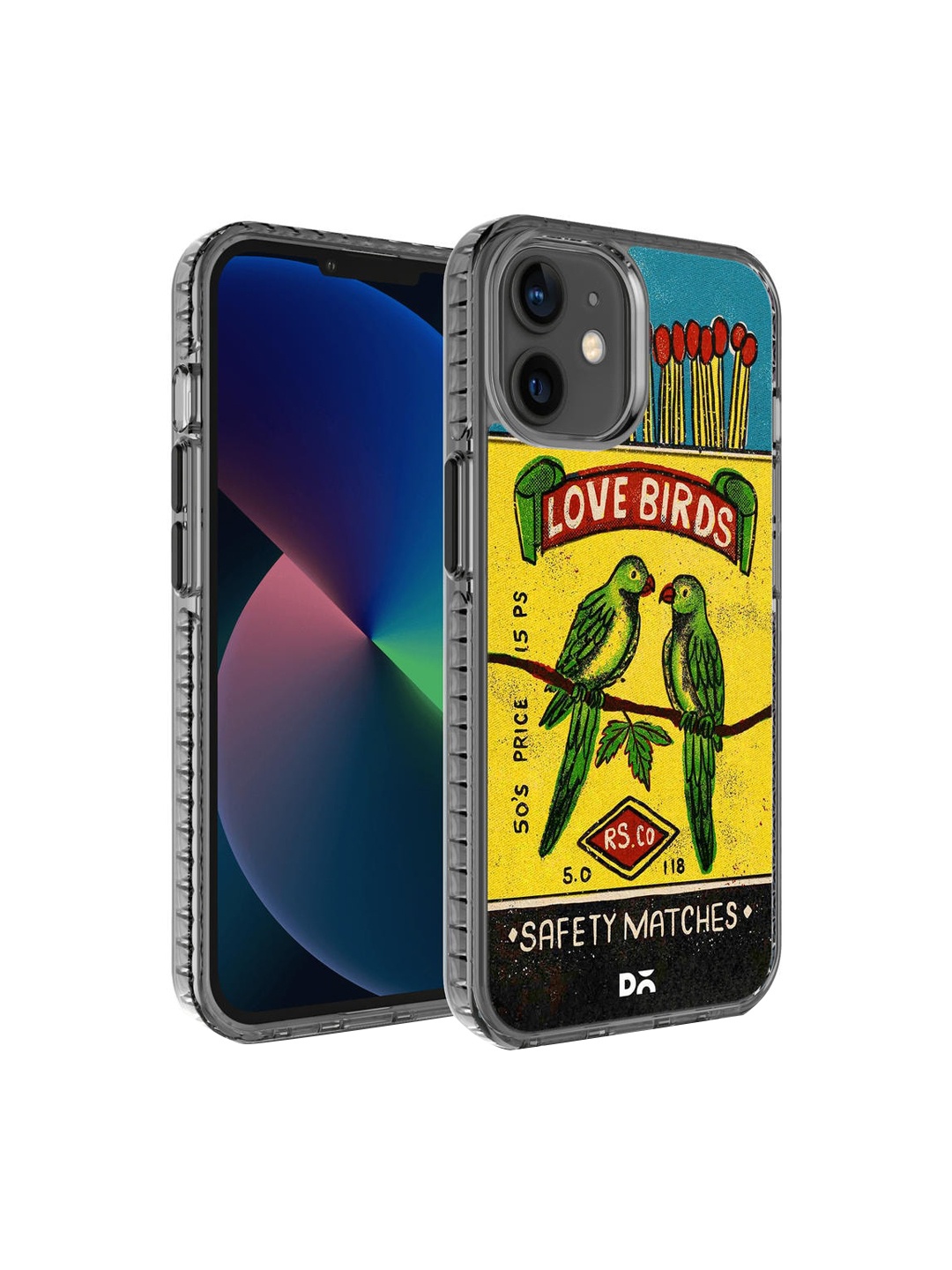 

DailyObjects Adults Multicolor Love Birds Matchbox iPhone 12 Mini Back Case, Multi