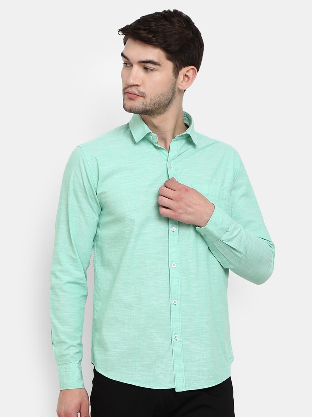 

V-Mart Men Green Casual Shirt