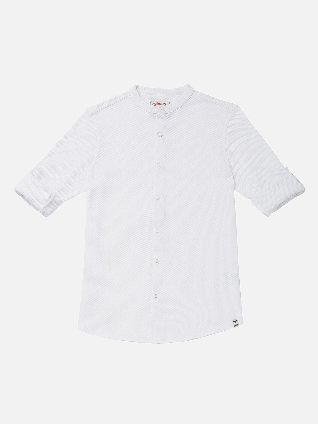 

R&B Boys White Casual Cotton Shirt