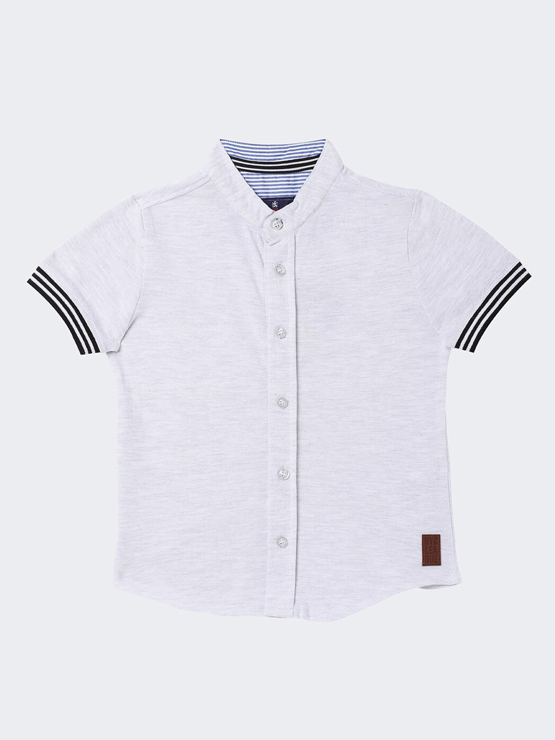 

R&B Boys Grey Solid Casual Shirt
