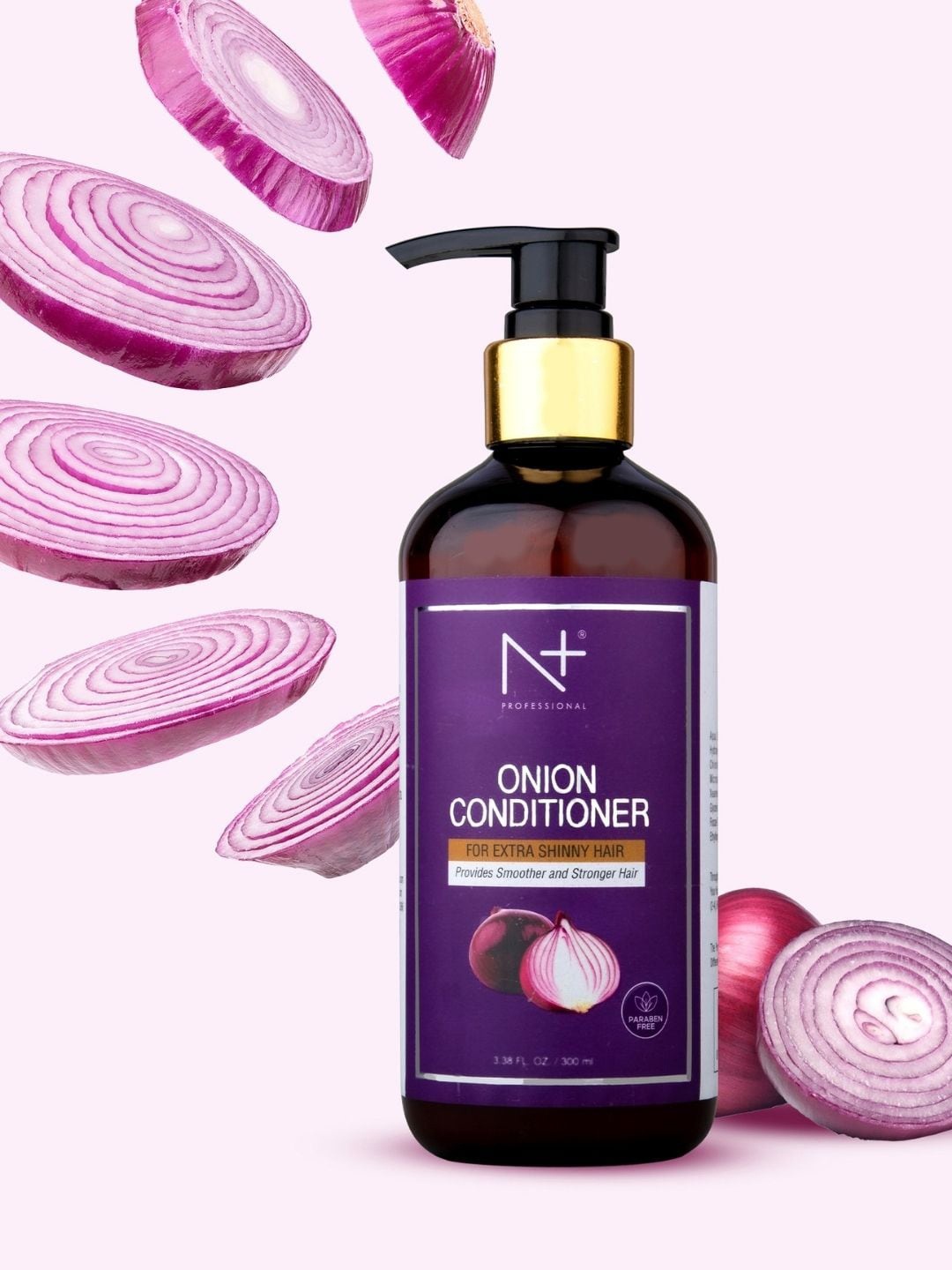 

N Plus Professional Onion Hair Conditioner for Extra Shiny Hair - 300ml, Purple