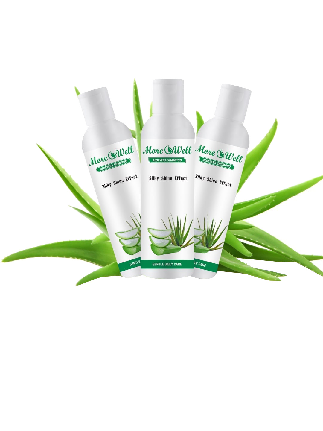 

Morewell Set Of 3 Aloe Vera Shampoo, Green
