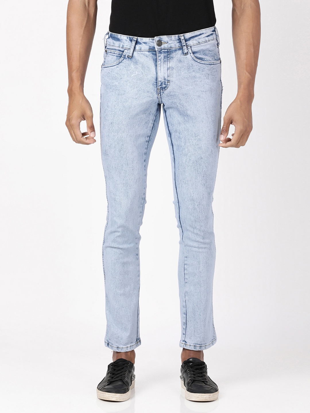

Wrangler Men Blue Skanders Slim Fit Low-Rise Heavy Fade Stretchable Jeans
