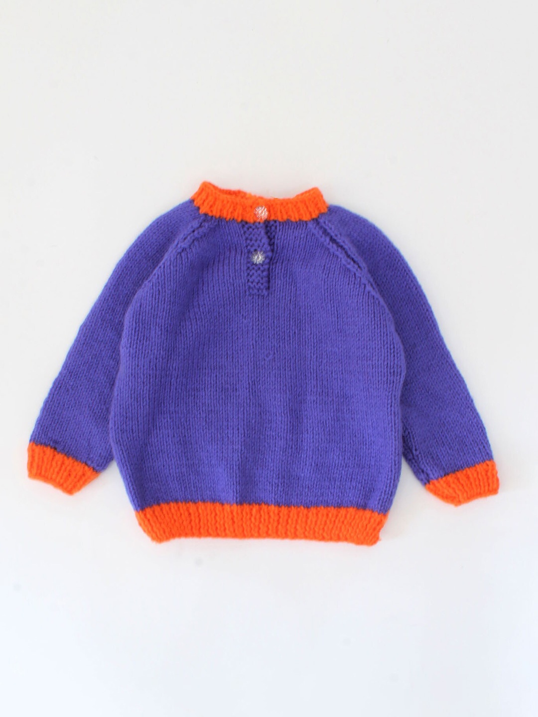 

Woonie Unisex Kids Purple & Orange Checked Pullover