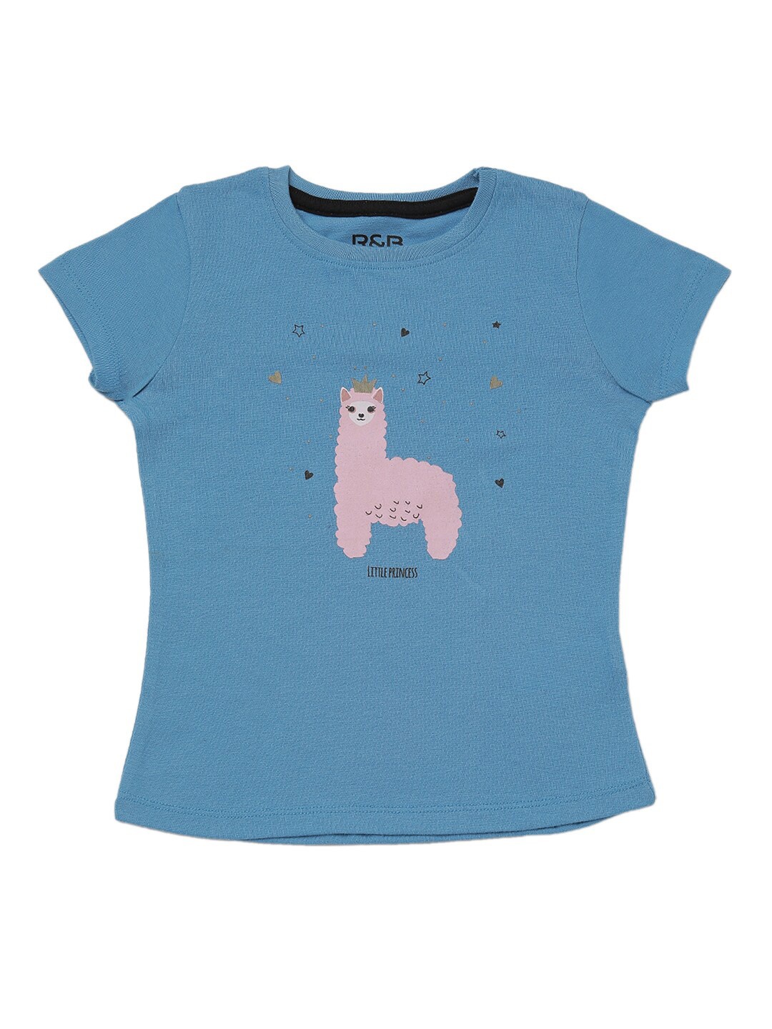 

R&B Girls Blue Printed T-shirt