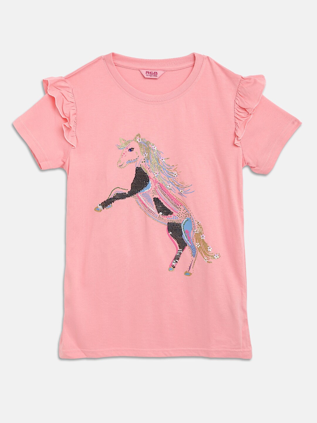 

R&B Girls Pink Printed T-shirt