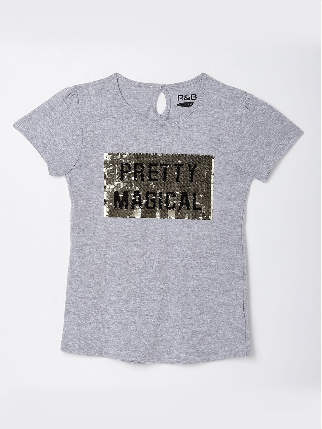 

R&B Girls Grey Embellished T-shirt