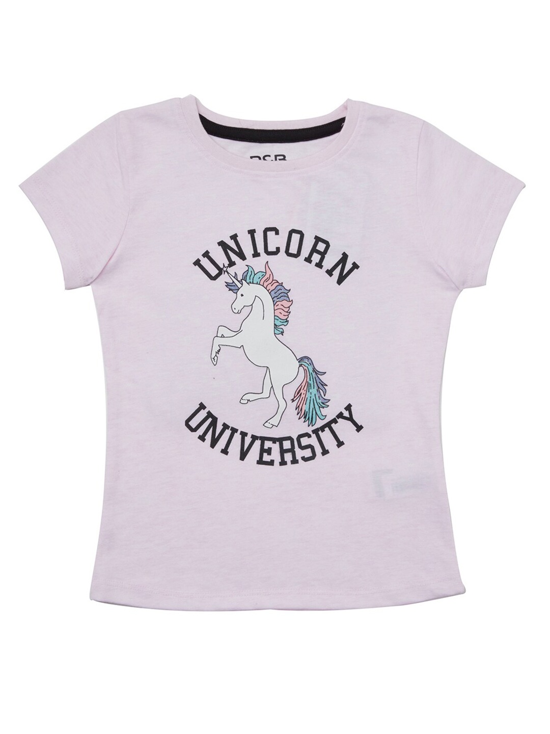 

R&B Girls Pink Typography Printed T-shirt